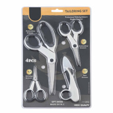 4-Pc Stainless Steel Tailor Scissors Set for Fabric, Embroidery & Thread - Holiday Gift