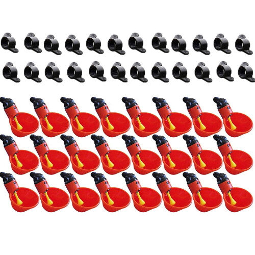 Bouanq Feed - Abbeveratoio automatico per pollame e galline, 24 pezzi