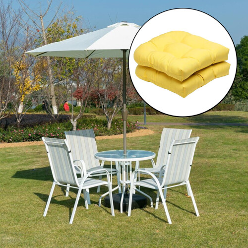 Colcolo2Pack48x48cm Μαξιλάρι καθίσματος με φούντες, συμβατό με ψάθινη καρέκλα, κουνιστή 1