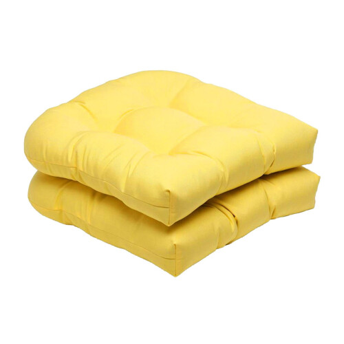 Colcolo2Pack48x48cm Μαξιλάρι καθίσματος με φούντες, συμβατό με ψάθινη καρέκλα, κουνιστή