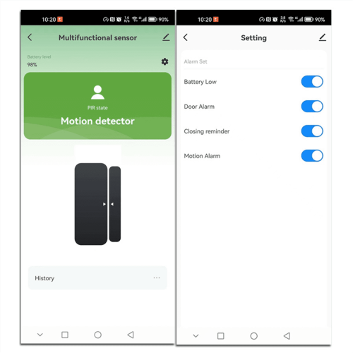 WiFi-dørsensor Smart vindu Dørsensor Alarm, kontaktsensor 2