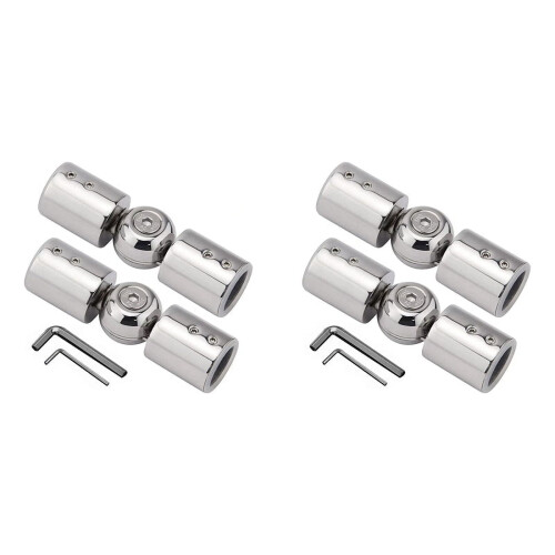4PCS Γωνιακός σύνδεσμος κουρτινόξυλων, Ρυθμιζόμενος σύνδεσμος γωνίας
