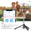 Perche à selfie Bluetooth 31,4'' avec trépied, perche à selfie extensible avec télécommande sans fil et mini trépied. 2
