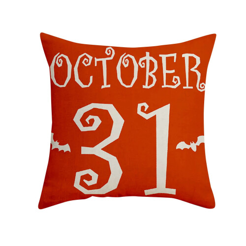 Μαξιλαροθήκες Halloween 18x18 ιντσών, σχέδιο κολοκύθας και γάτας, τετράγωνες