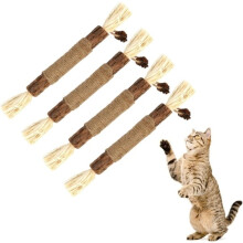 Juguetes masticables para gatos, juguetes masticables naturales para gatos para la limpieza dental, juguetes masticables para gatos de interior con