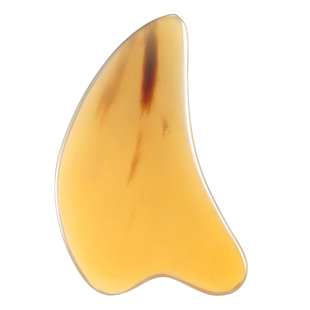 Natural Buffalo Horn Gua Sha Tool for Facial and Body Massage, Relieves Muscle Tension and Boosts Circulation