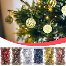 Viflosae 25PCS Shatterproof Christmas Ball Ornaments, Compatible with Xmas Tree Decor, Stuffed Hanging Balls for Holiday, Black Friday Deals