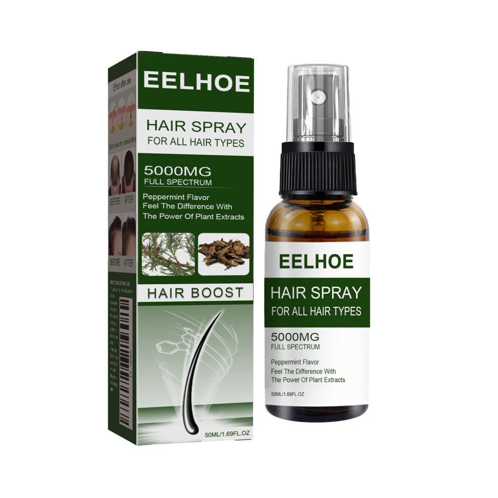 Natural Hair Growth Spray for Thinning Hair with Herbal Hair Regrowth Serum for Thicker Hair
