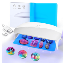 Resin UV Lamp, 48W Fast Curing UV/LED Resin Lamp with 30Pcs Dual Lightsource Lamp Beads for UV Resin Kit