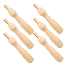 6pcs Felting Needles Tools Wood Handles Replacements Needles Handles Reusable Wood Handles
