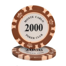Poker Chip Mahjong Texas Hold'em Poker Chip High End Playing Cards Casino Accessories Face Value 2000