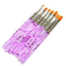 7pcs Acrylic/UV Brushes Nails - Pink