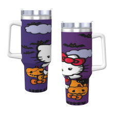 Hello Kitty 40oz H2.0 Stainless Steel Vacuum Insulated Tumbler With Lid And Straw For Water, Iced Tea Or Coffee, Smoothie