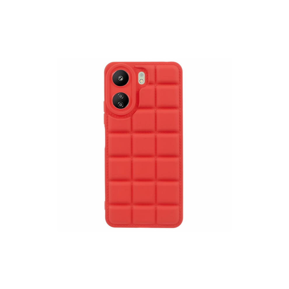 Skalo Compatible With Xiaomi Mi 13C 4G Puffer Bumper Tpu Case - Red 9110895157084