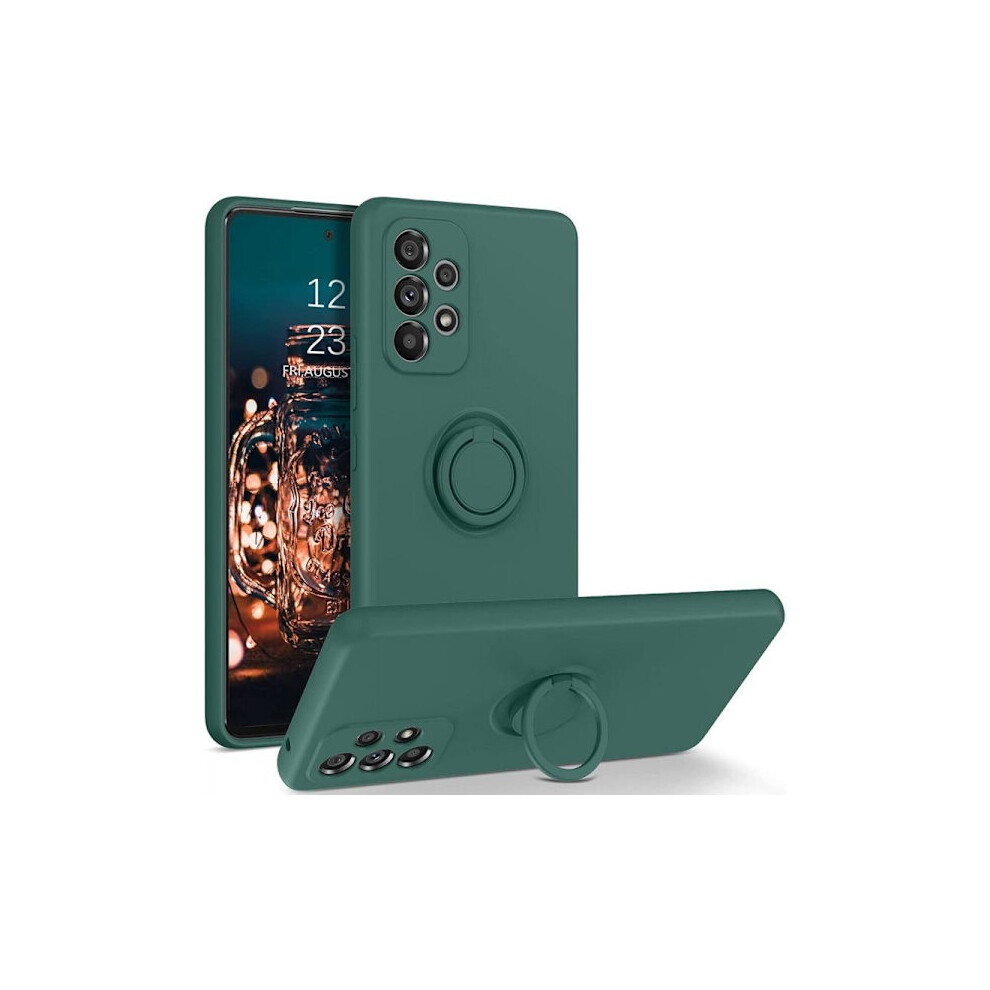 Compatible With Samsung A33 5G Shockproof Case With Ring Holder Camshield Green 9071309651751