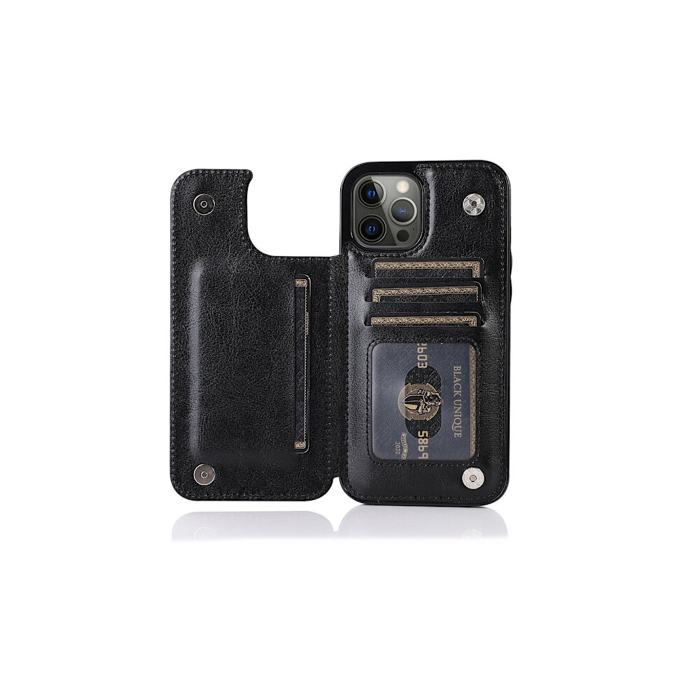 Compatible With Iphone 13 Pro Max - Case With Card Holder Black 9071309651669