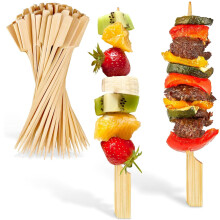 Tswift Bamboo Skewers, 100PCSFlat Wood Picks for Grilling, Cocktail, Fruit