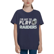 Raiders Kids Short Sleeve Shirt for Boys and Girls Sports Football Team Logo for Baseball Fans Gifts