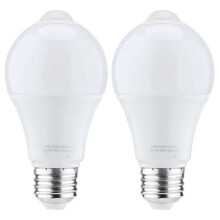 2X 12W Motion Sensor Light Bulb,Outdoor/Indoor Movement Activated Security LED Bulb,1000LM,E26/B22,3500K Warm White