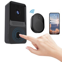 Timbre con cámara, reloj inalámbrico de vídeo WIFI con visión nocturna HD