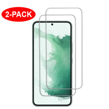 Paquete de 2 protectores de pantalla de vidrio templado compatibles con Samsung S22.