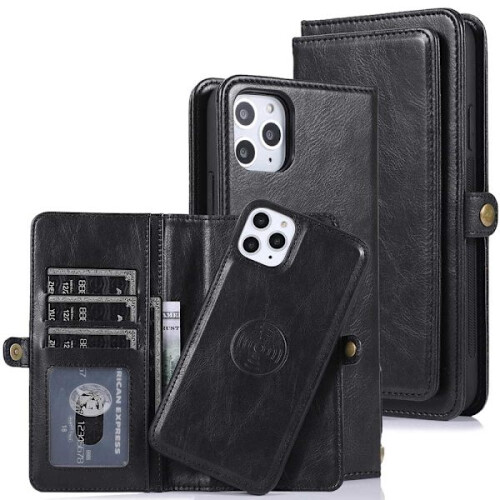 Capa carteira elegante e bem projetada - compatível com iPhone 11 Pro Max verde escuro 2