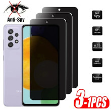 Protector de pantalla de privacidad compatible con Samsung Galaxy A15A35A55A05A14A54A12A17A16A26A56 - 1 unidad de cristal anti-espía