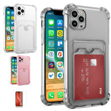 Comfort & bescherming, compatibel met iPhone 14 Pro Max - Koop een hoesje met kaartsleuf! Grijs