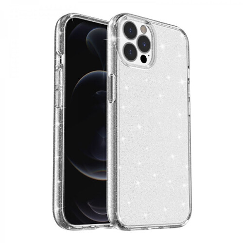 Compatible con iPhone 13 Pro. Funda con purpurina transparente. 1
