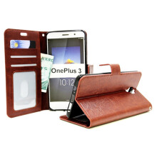Crazy Horse Wallet kompatibel mit OnePlus3Brown
