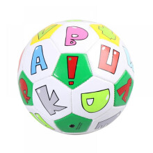 Kids Soccer Ball Size 2 with Animal, Number & Alphabet Patterns - Cute Machine Stitched Toy for Toddlers 1-4 Years