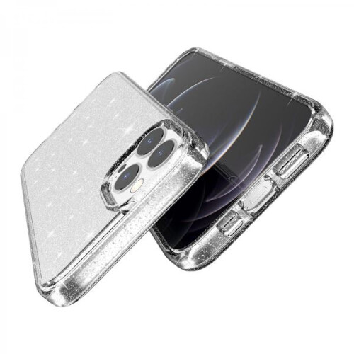 Compatible con iPhone 13 Pro. Funda con purpurina transparente. 2