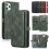 Capa carteira elegante e bem projetada - compatível com iPhone 11 Pro Max verde escuro 8