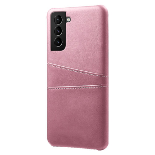 Δερμάτινη θήκη με υποδοχή κάρτας συμβατή με Samsung Galaxy S22Pink 1
