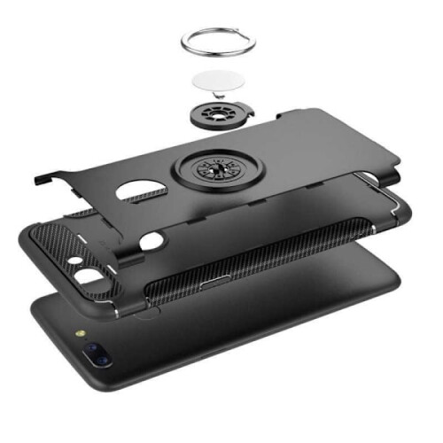 Συμβατό με OnePlus5Πρακτική θήκη αντικραδασμικής προστασίας με βάση δαχτυλιδιού 1