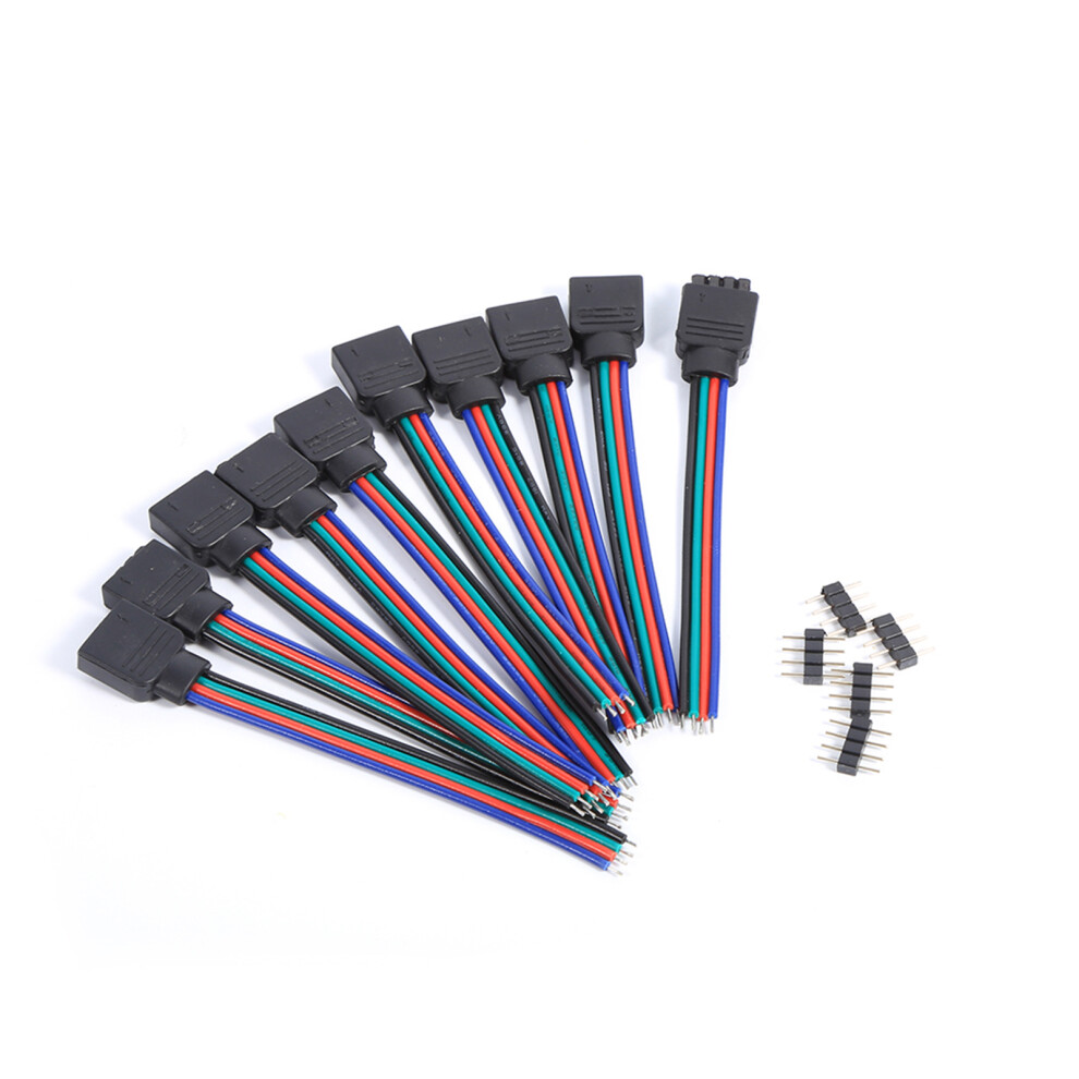 10Pcs 4Pin Male Female Connector Wire Cable For 3528 5050 Smd Led Strip Light 9425574753441