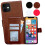 Compatible con iPhone 12 Mini - Funda de cuero / Protección marrón 1