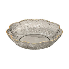 Plateau de service transparent de qualité supérieure de 24,4 cm (9,6 pouces) pour la cuisine, idéal pour les fêtes, les fruits, les salades, les