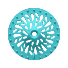 Filtro de ralo de piso Wuljfeng, 1 peça, para cabelo, para banheiro, esgoto, pia de cozinha redonda (azul)