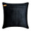 Capa de Almofada HomeCentric 30x30cm (12x12 polegadas), Pacote com 2 - Couro Sintético Preto com Listras Vermelhas Metálicas, Design em Blocos de 2
