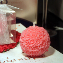 Bougie en forme de rose pour chambre et salon - Décoration unique pour la maison