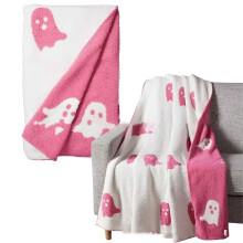 Jacenvly Nouveauté Décoration Murale Déstockage Couverture Fantôme Halloween Grande Housse Couverture en Flanelle Fantôme Effrayant Décoration