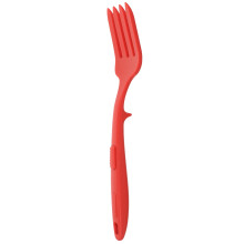 Fourchette et pinces ergonomiques en silicone pour la cuisson des spaghettis, ensemble d'ustensiles de cuisine en silicone rouge