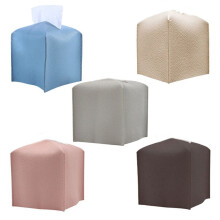 Vierkante tissuehouder van PU-leer, retro tissuebox, decoratie voor slaapkamer, woonkamer en andere ruimtes.