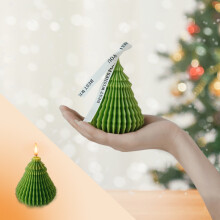 Bougie d'aromathérapie en forme de sapin de Noël, petites décorations pour la maison, cadeau - Compatible avec Noël