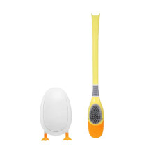 Ensemble brosse et support de toilette en silicone, motif canard plongeur avec fonction de nettoyage, compatible avec les supports standard