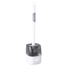 Brosse de toilette en silicone Yonrjhukm avec séchage ventilé, brosse de nettoyage pour cuvette de toilettes et salle de bain, sur pied