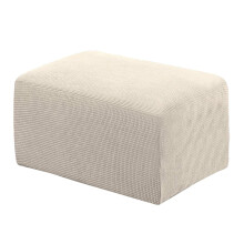 Ottoman hoes/voetenbankhoes/voetsteunbeschermer/bankbeschermer, beige, maat L, 83 tot 116 cm