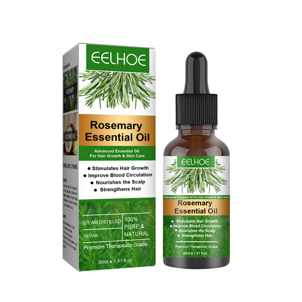 Rosemary Hair Growth Oil with Ginger and Coconut, Natural Serum for Nourishing Scalp and Thicker Hair