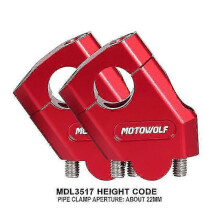 Ntv650 Deauville 700 Varadero 125 Motorcycle Handlebar Riser Clamp Mounts - 22mm and 28mm 22mm Red